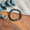 Bracelet Pierre de lave Perles rondes 8 mm Poignet large