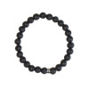 Bracelet Pierre de lave Perles rondes 8 mm Poignet large