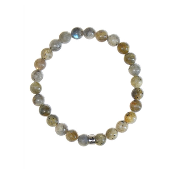 Bracelet Labradorite Perles rondes 8 mm Poignet large
