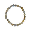 Bracelet Labradorite Perles rondes 8 mm Poignet large