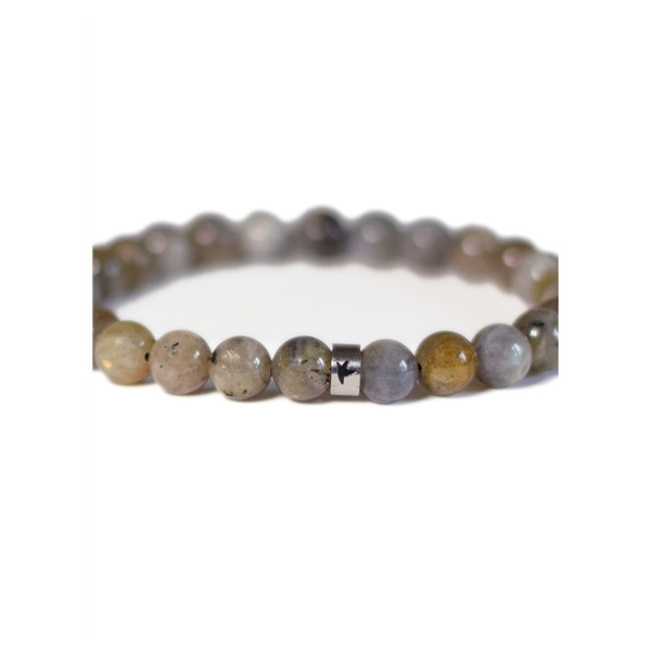 Bracelet Labradorite Perles rondes 8 mm Poignet large