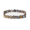 Bracelet Labradorite Perles rondes 8 mm Poignet large