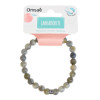 Bracelet Labradorite Perles rondes 8 mm Poignet large