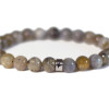 Bracelet Labradorite Perles rondes 8 mm Poignet large