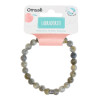 Bracelet Labradorite Perles rondes 8 mm Poignet large
