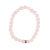 Bracelet Quartz Rose Perles rondes 8 mm Poignet large