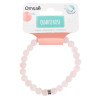 Bracelet Quartz Rose Perles rondes 8 mm Poignet large