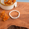 Bracelet Pierre de lune Perles rondes 8 mm Poignet large