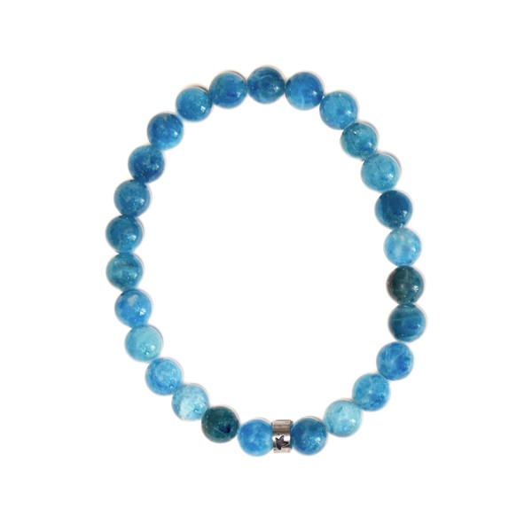 Bracelet Apatite Perles rondes 8 mm Poignet large