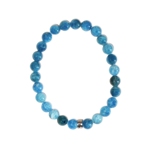 Bracelet Apatite Perles rondes 8 mm Poignet large