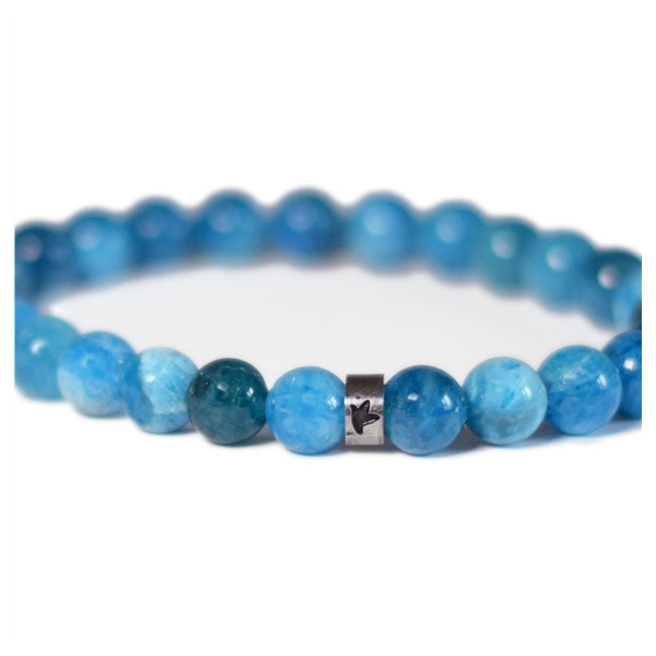 Bracelet Apatite Perles rondes 8 mm Poignet large