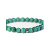 Bracelet Malachite Perles rondes 8 mm Poignet large