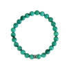 Bracelet Malachite Perles rondes 8 mm Poignet large