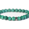 Bracelet Malachite Perles rondes 8 mm Poignet large