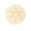 Socle de rechargement en bois Cube de Métatron gravé 20 cm