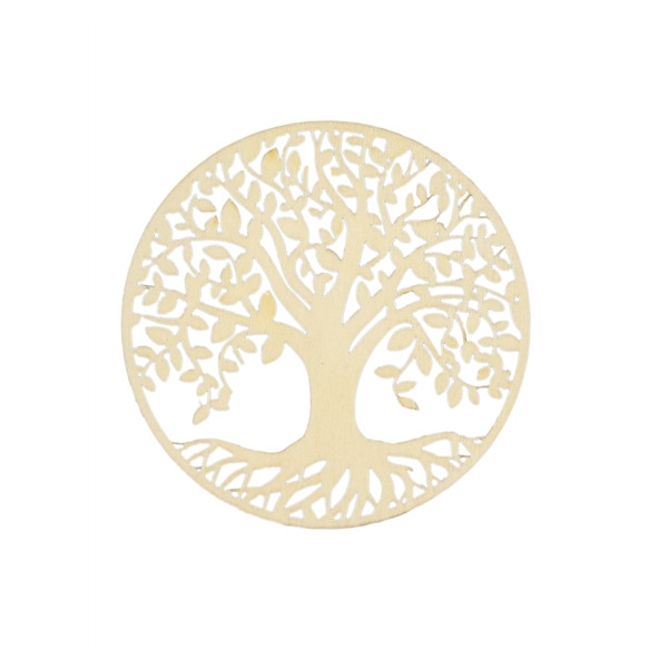 Socle de rechargement en bois Arbre de Vie ajouré 10 cm