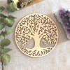 Socle de rechargement en bois Arbre de Vie ajouré 20 cm