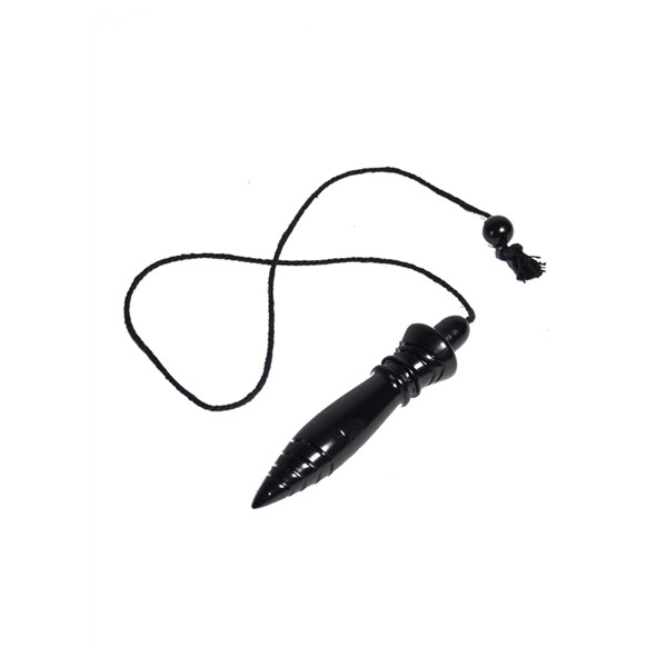 Pendule Thot Buis Noir Gravé et Plombé - 23 gr