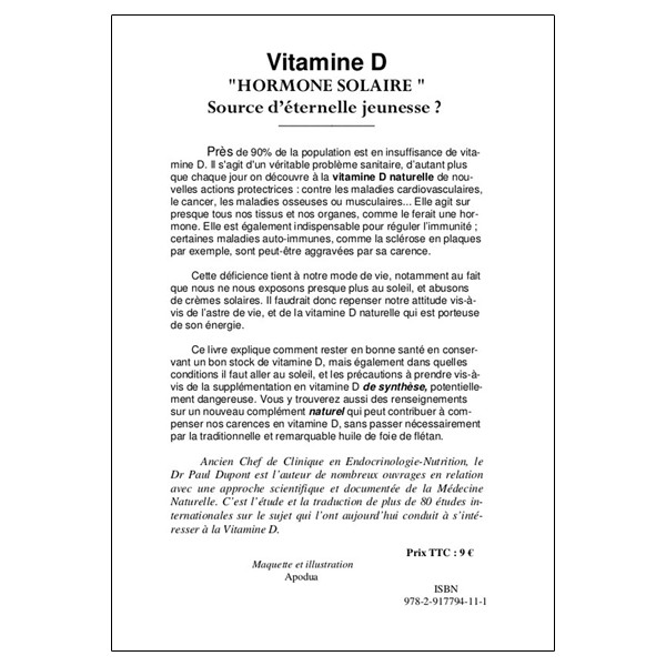 Vitamine D - Source d'éternelle jeunesse ?