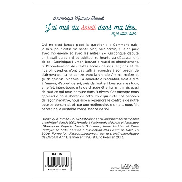 J'ai mis du soleil dans ma tête et je vais bien