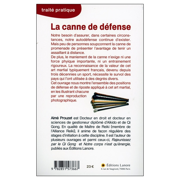 La canne de défense - Art martial français d'autodéfense