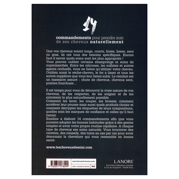 14 commandements pour prendre soin de ses cheveux naturellement