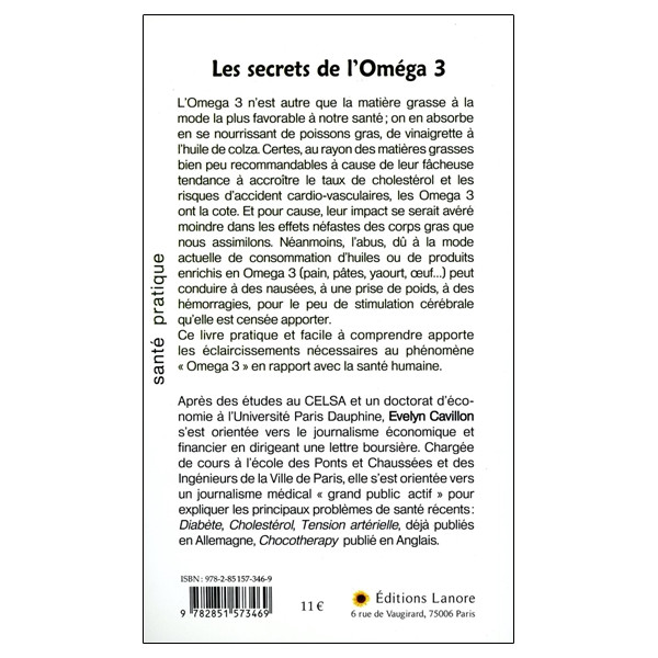 Les secrets de l'Oméga 3 - Santé, jeunesse, bien-être