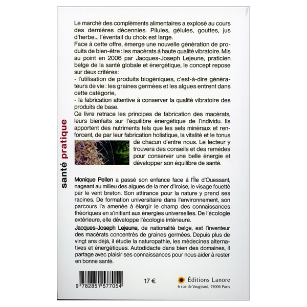 Les graines germées macérées & algues macérées - Compléments alimentaires sources de lumière