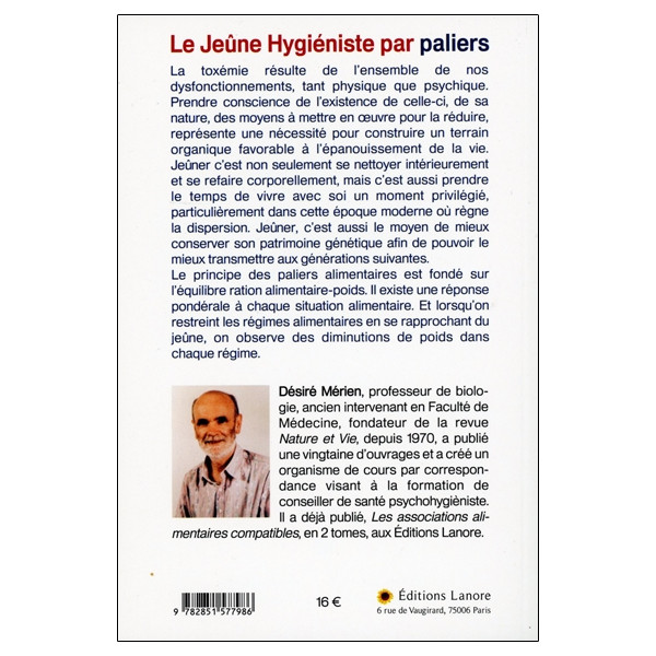 Le jeûne hygiéniste par paliers