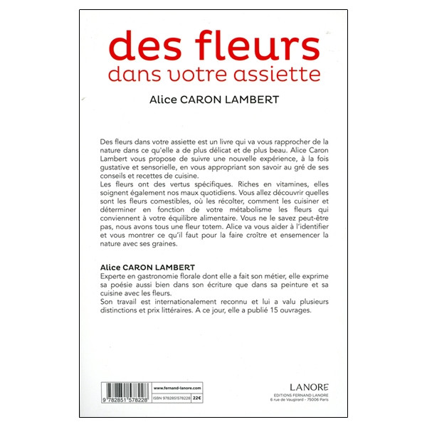 Des fleurs dans votre assiette