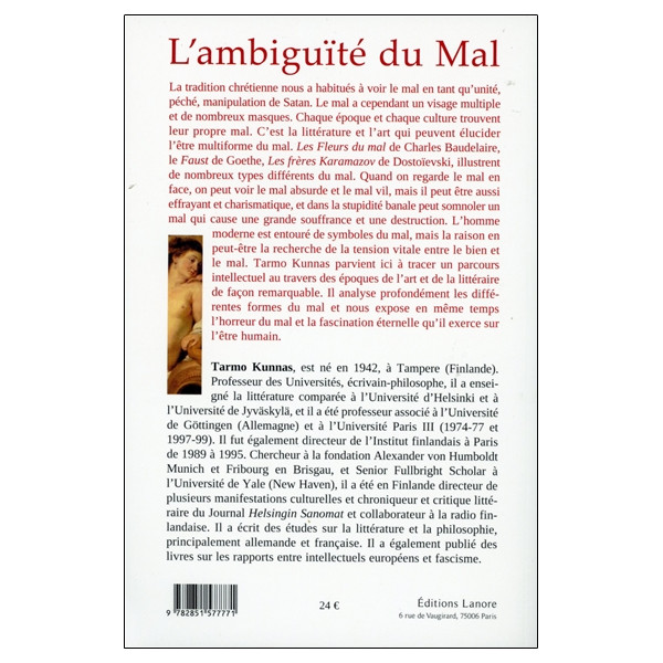 L'ambiguïté du Mal - Ce que l'art et la littérature révèlent de la nature du mal