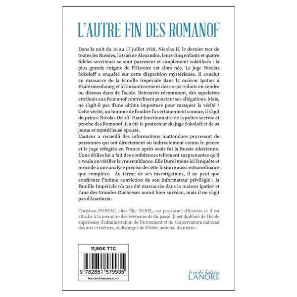 L'autre fin des Romanof et le prince de l'ombre - Poche