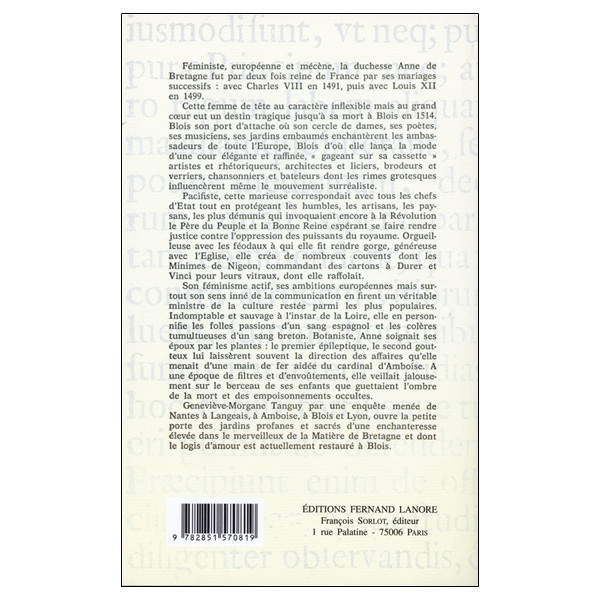 Anne de Bretagne - Jardins Secrets