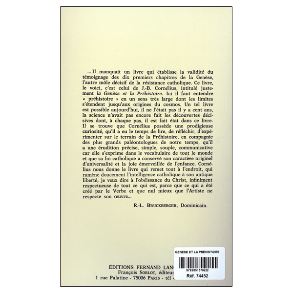 La Genèse et La Préhistoire