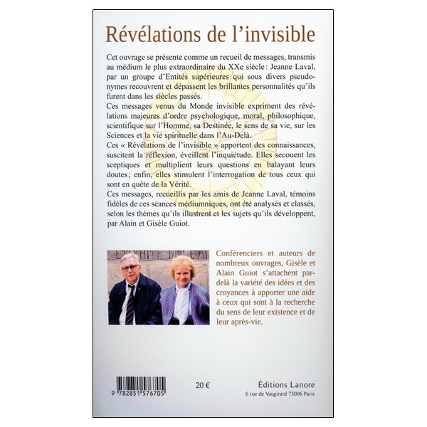 Révélations de l'invisible - Messages d'entités supérieures de l'Au-delà reçus par Jeanne Laval