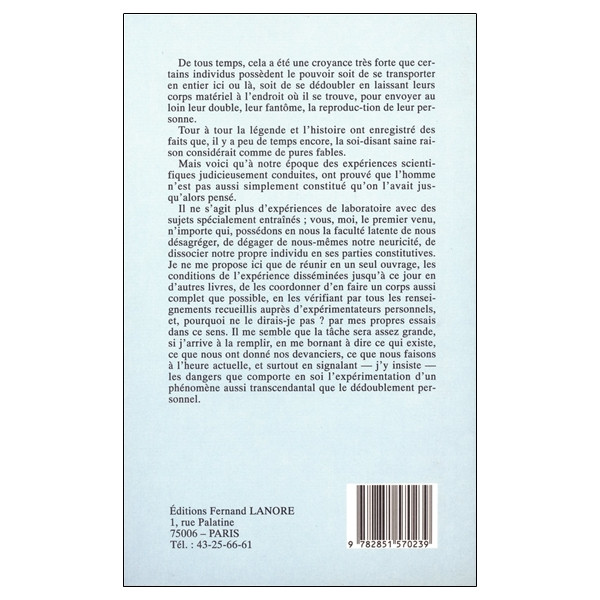 Méthode de dédoublement personnel