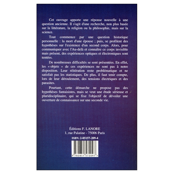 Essai de métabiologie - La mort et après