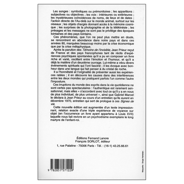 Les morts ont donné signes de vie