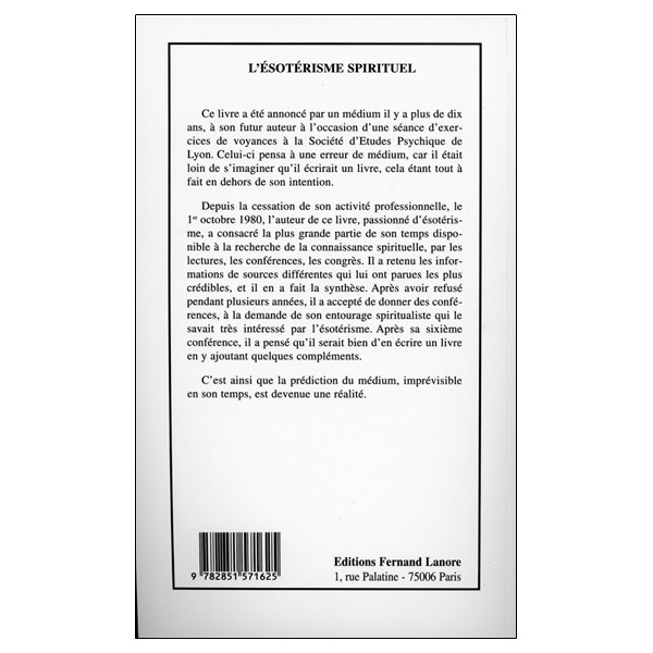 L'ésotérisme spirituel