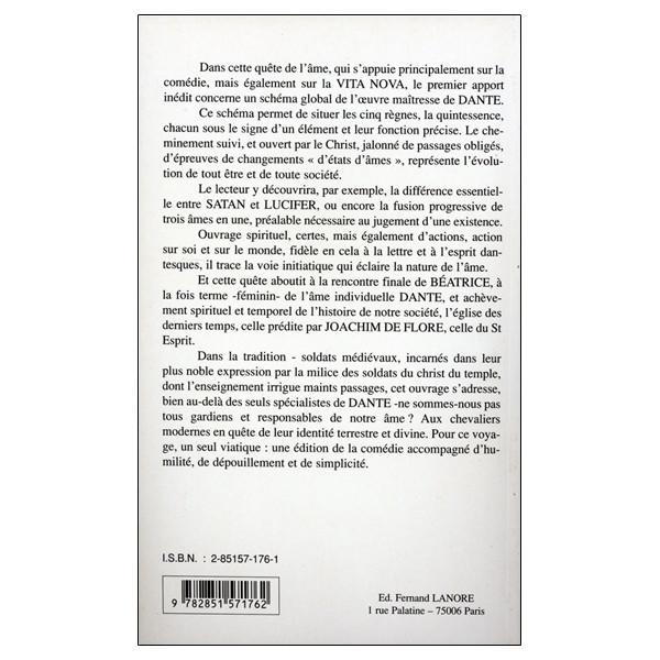 Dante et la quête de l'âme