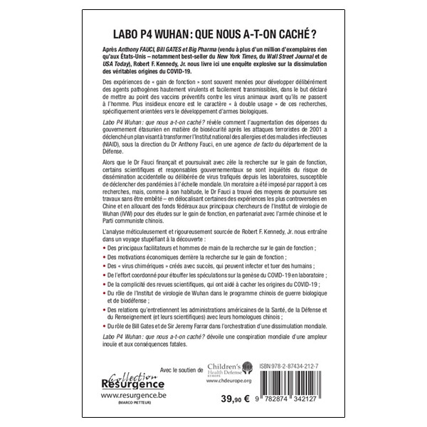 Labo P4 Wuhan - Que nous a-t-on caché ? La terrifiante course aux armes biologiques