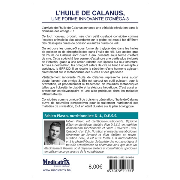 Huile de calanus - Une forme innovante d'oméga-3 - Les acides gras de 3ième génération