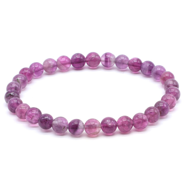 FLUORITE LILA BRACELET BOULE 6MM