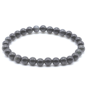 OBSIDIENNE DORE BRACELET BOULE 6MM
