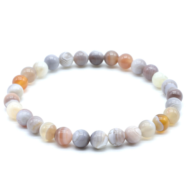 AGATE BOTSWANA BRACELET BOULE 6MM