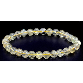 CITRINE BRACELET BOULE 6MM