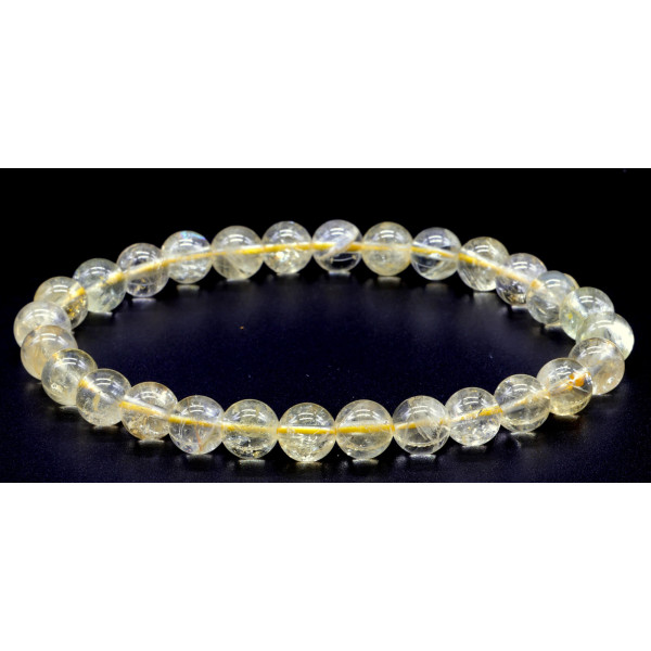 CITRINE BRACELET BOULE 6MM