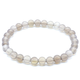 Agate Grise A Botswana perles 6mm Bracelet