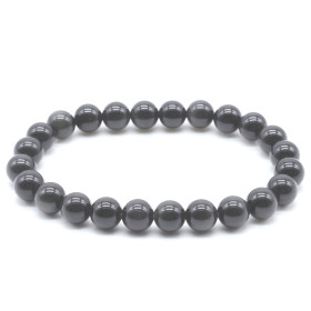 OBSIDIENNE DORE BRACELET BOULE 8MM