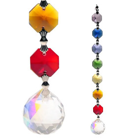 Cristal de fenêtre Aurora Sphère Feng-Shui Chakra -- 20 cm